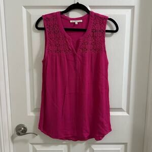 💥Daniel Rainn Hot Pink Sleeveless Blouse Tank Women’s size Medium barbiecore